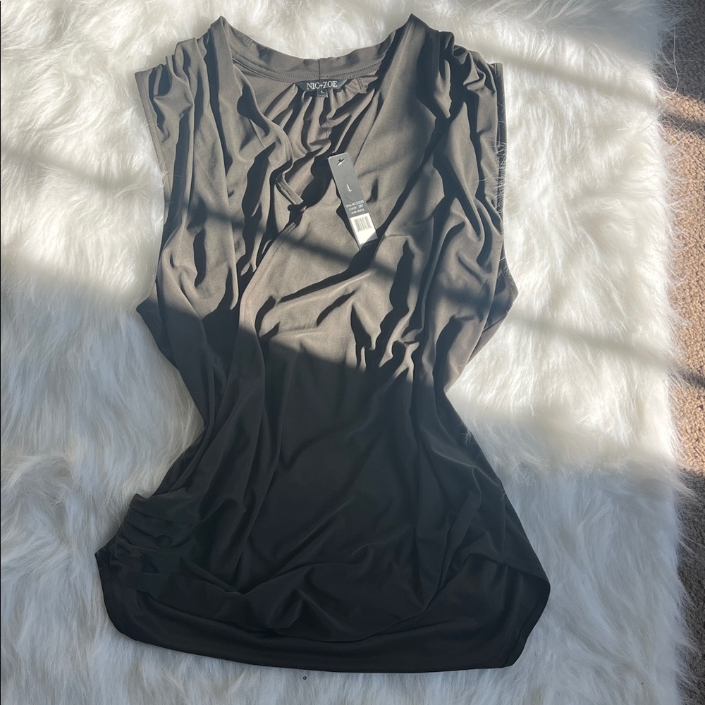 Natori Charcoal Sleeveless Blouse